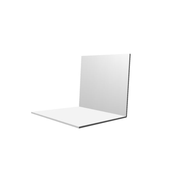 45 x 40 x 1.5mm x 5m Rigid PVC Angle Trim White