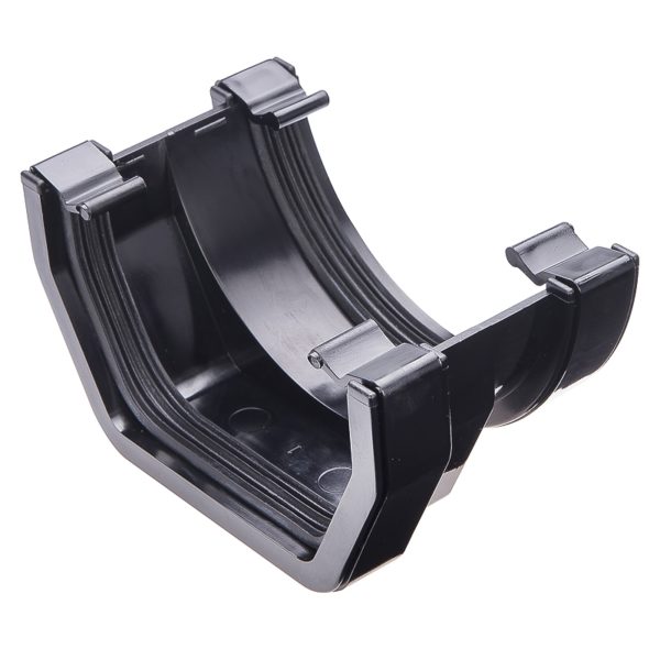 Black Square to Half Round Gutter Adaptor 117mm