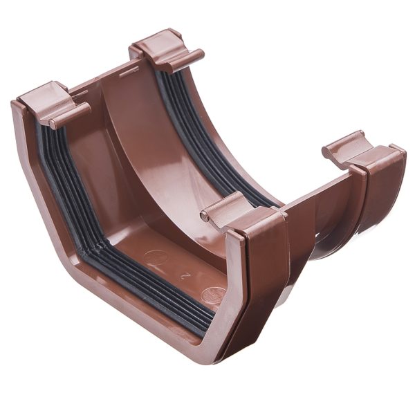 Brown Sq/Style to Half Round Gutter Adaptor 117mm