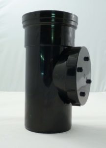 110mm Single Socket Access Pipe Black