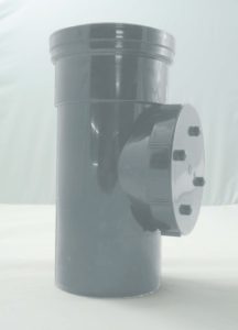 110mm Single Socket Access Pipe Grey