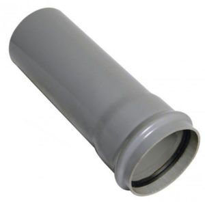110mm Single Socket Soil Pipe 3m Grey