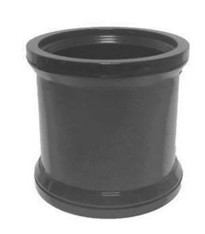 110mm Soil Pipe Double Socket Pipe Slip Connector Black