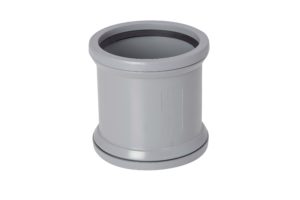 110mm Soil Pipe Double Socket Pipe Slip Connector Grey