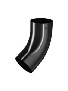 100mm Steel Round Downpipe 120 Degree Offset Bend Black