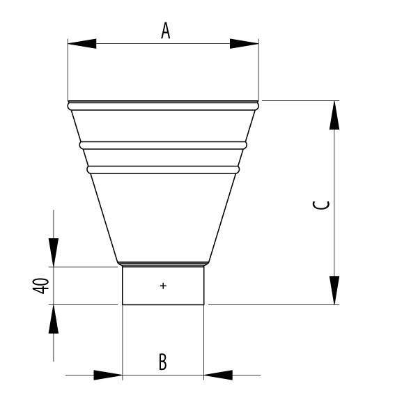 100mm Steel Round Downpipe Round Hopper Black