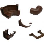 Brown PVC Gutters & Pipes