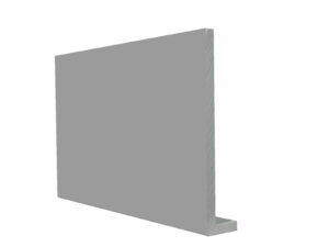 9mm Square Capping Board/Cover Fascia Gloss Light Grey