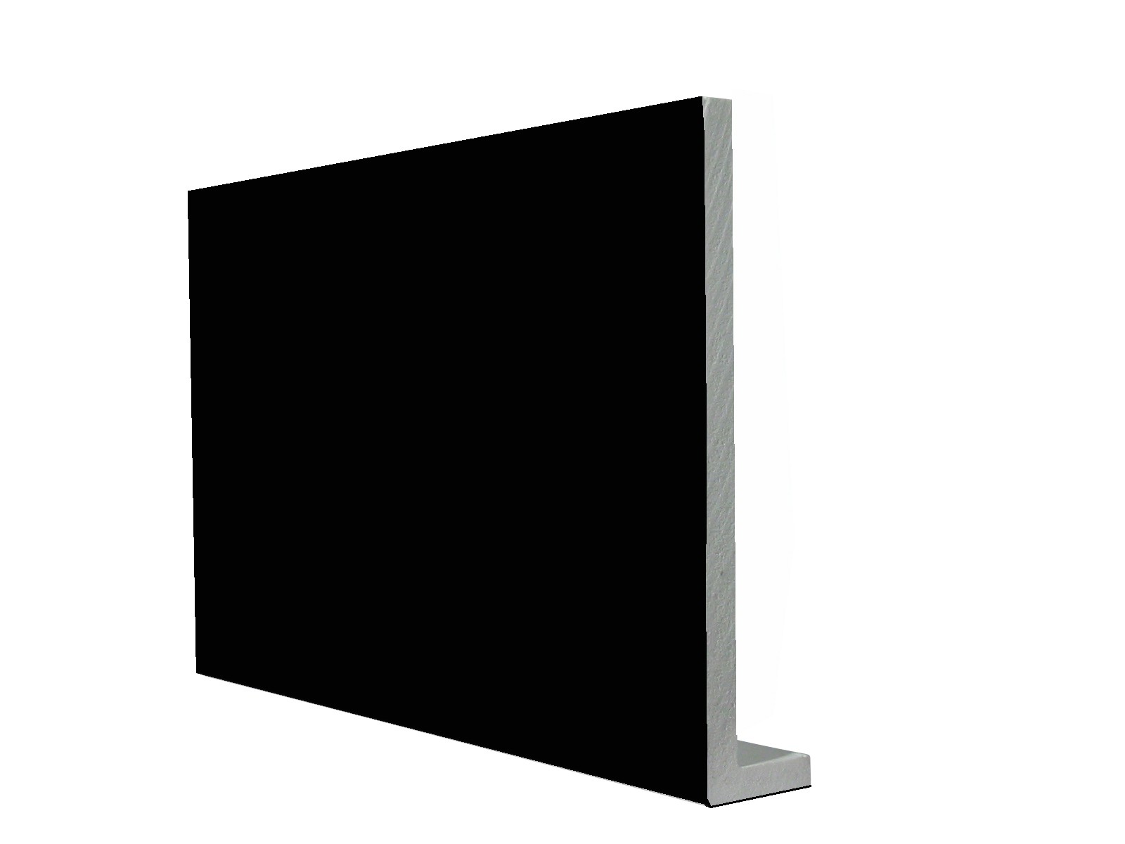 9mm Square Capping Board/Cover Fascia Black Plain