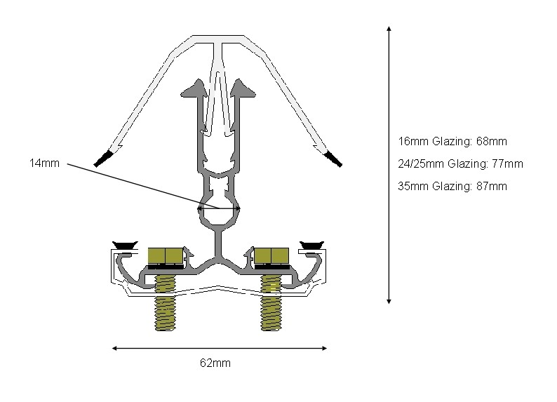 Self Support Eco Glazing Bar