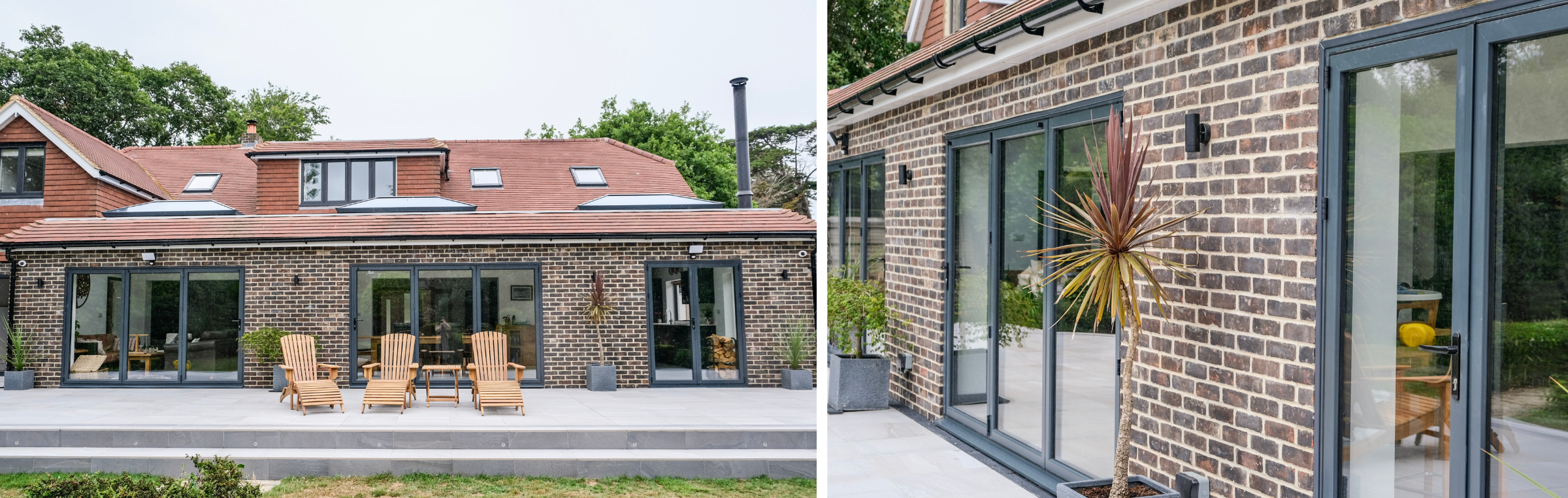 Aluminium Bifold Doors in Anthracite Grey