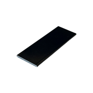 25 x 3.5mm Aluminium Flat Trim Matt Black RAL9005 - 5m length