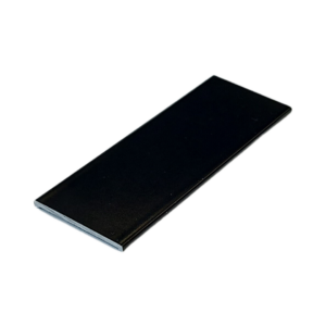 31 x 2mm Aluminium Flat Trim Matt Black RAL9005 - 5m length