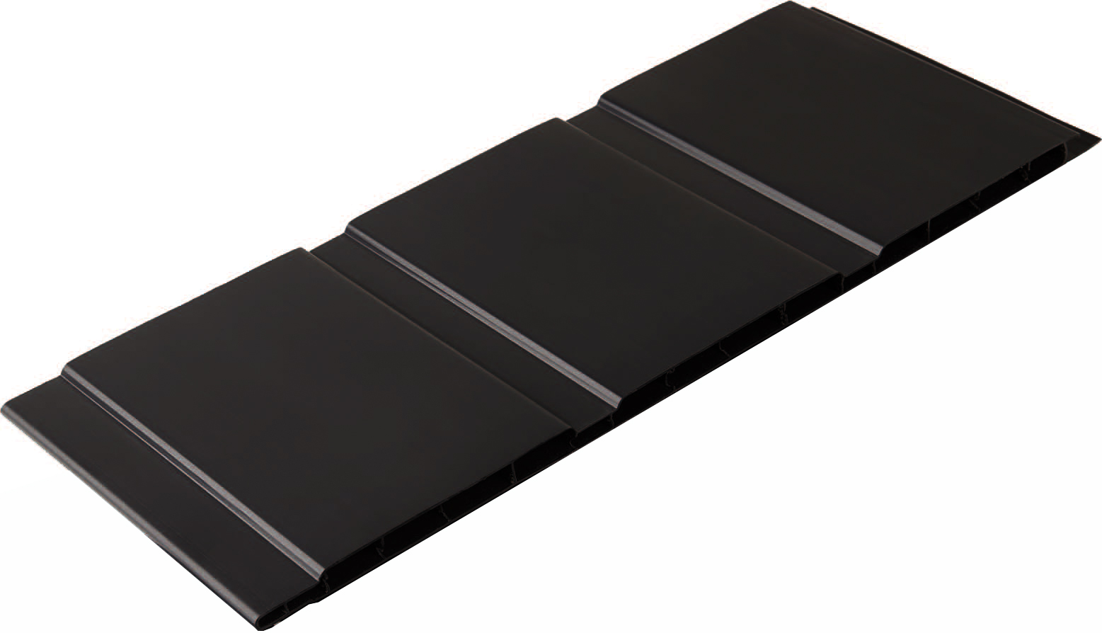 300 x 10mm x 5m Hollow Soffit Board Black Plain