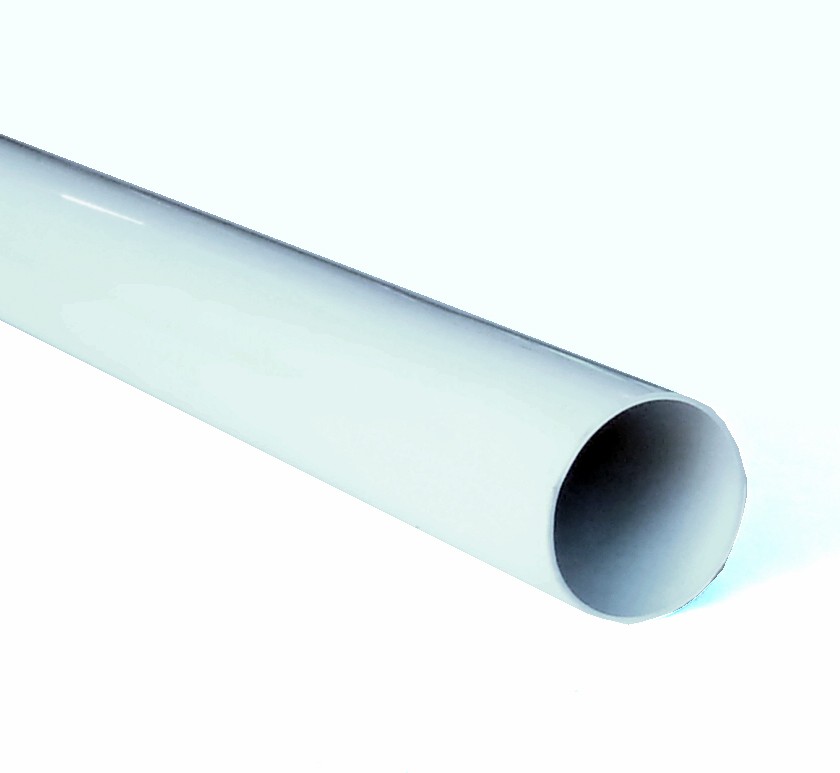 Round 68mm PVC Downpipe 5.5m Length White