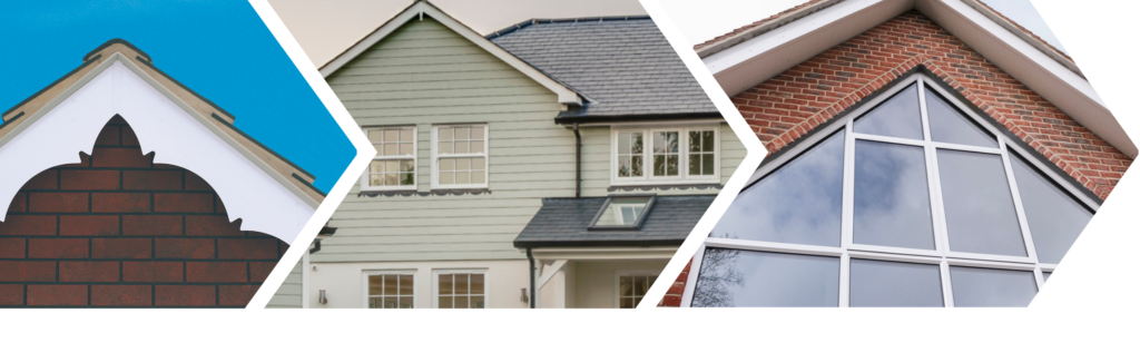 Three examples of fascias and soffits