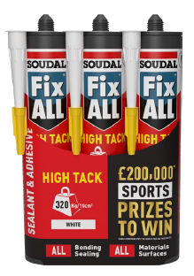 Fix All High Tack Adhesive White Triple Pack