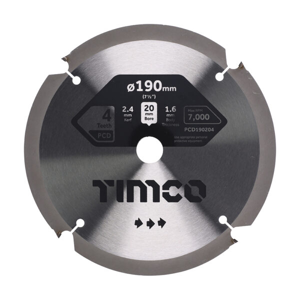 Addax Fibre Cement Circular Saw Blade 190mm x 20 x 4T