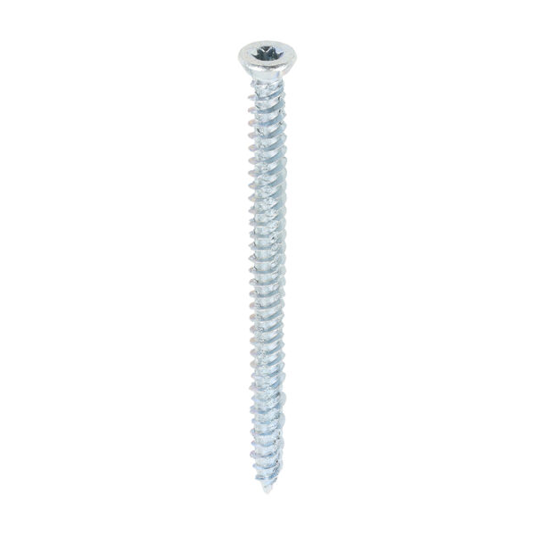 Concrete Screws 7.5 x 120mm Box of 100 BZP (silver)