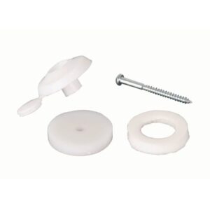 25mm Polycarbonate Sheet Fixing Buttons Pack of 10 White