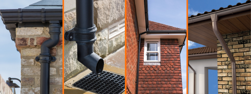 Four examples of guttering.