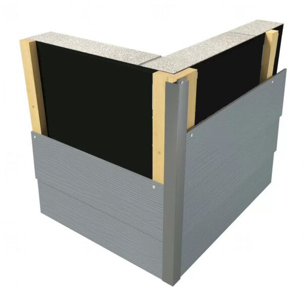 Single Fix External Corner for Fibre Cement Cladding 3m (covered plank) White