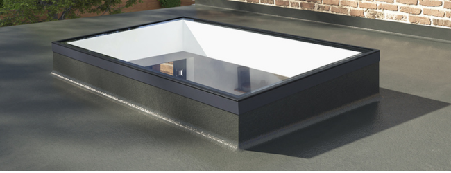 Flat glass aluminium rooflight