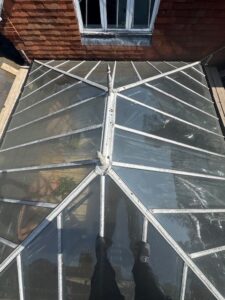 Before picture of old rooflight