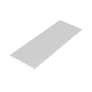 30 x 2mm Aluminium Flat Trim Gloss White RAL9910 - 5m length