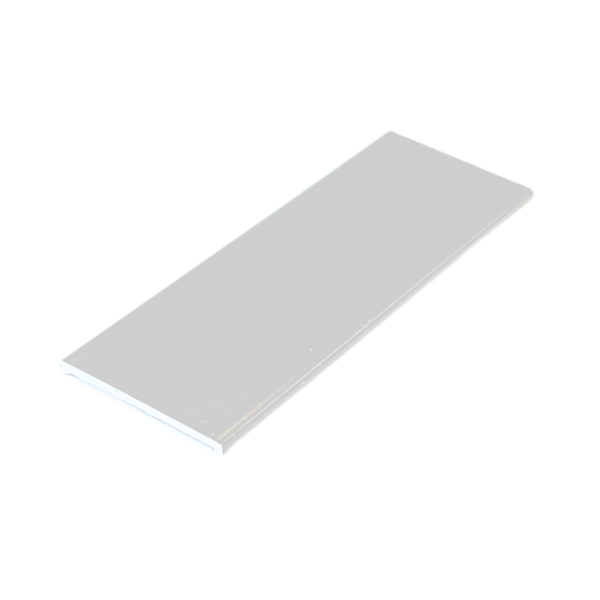 30 x 2mm Aluminium Flat Trim Gloss White RAL9910 - 5m length