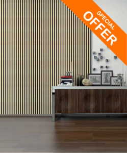 Zest Acoustic Panel Washed Oak 600mm x 2.6m x 18mm Pack of 1