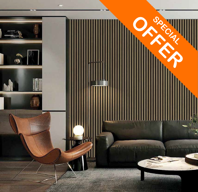 Zest Acoustic Panel Elegant Oiled Oak 600mm x 2.6m x 18mm Pack of 1