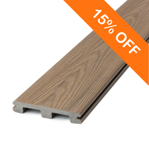 Deckorators Venture Composite Deck Board with Square Edge 140mm x 3.6m Brown