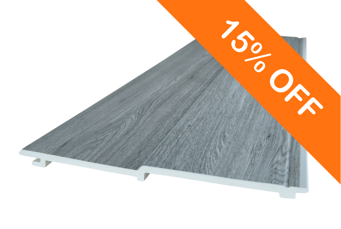 NatureClad 270mm Double Feather Edge Cladding - Cumulus Grey 5m