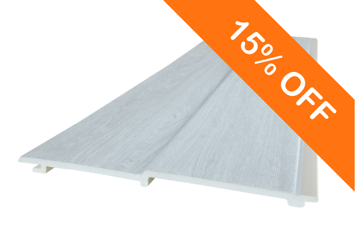 NatureClad 270mm Double Feather Edge Cladding - Morning Dew Silver 5m