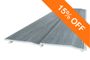 NatureClad 300mm Double Shiplap Cladding - Cumulus Grey 5m