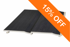 NatureClad 300mm Double Shiplap Cladding - Moonlight Anthracite 5m