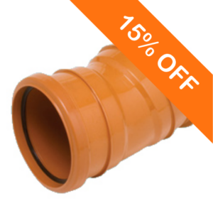 110mm Underground Drainage Double Socket 15 Degree Bend