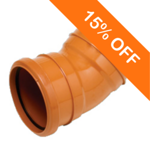 110mm Underground Drainage Double Socket 30 Degree Bend