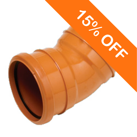 110mm Underground Drainage Double Socket 30 Degree Bend