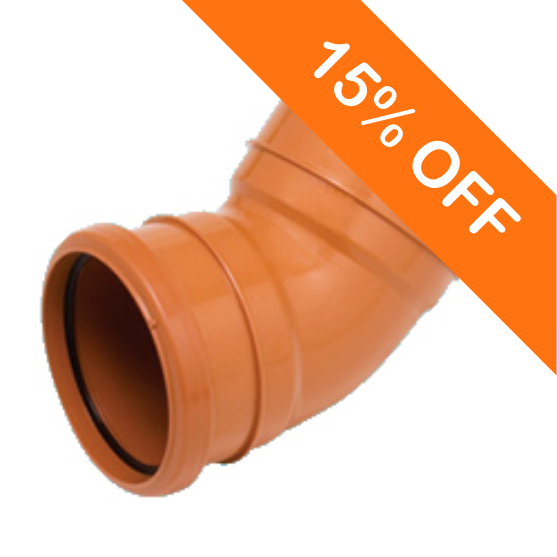 110mm Underground Drainage Double Socket 45 Degree Bend