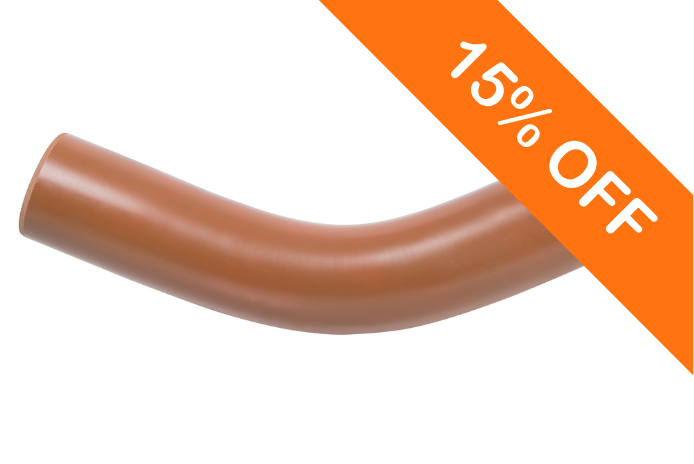 110mm Underground Drainage Plain End Long Radius Bend 45 Degree