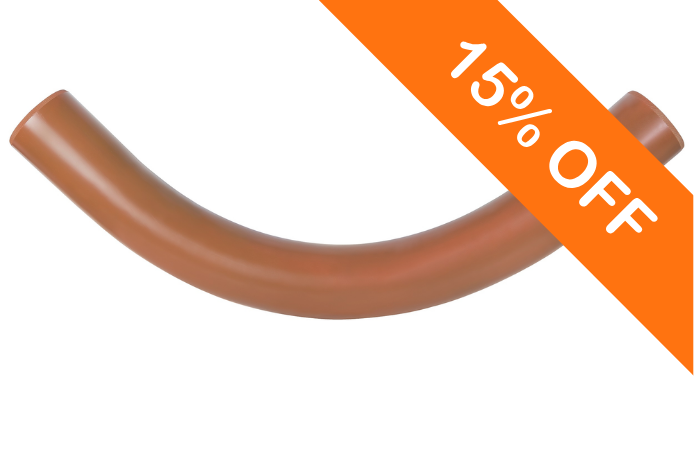 110mm Underground Drainage Plain End Long Radius Bend 90 Degree