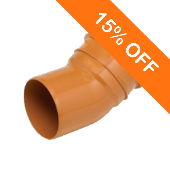 110mm Underground Drainage Single Socket 30 Degree Bend