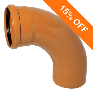 110mm Underground Drainage Single Socket Swept Bend 90 Degree