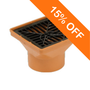 Square Hopper & Grid 110mm Spigot