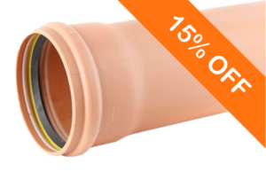 160mm x 3m Single Socket Underground Drainage  Pipe