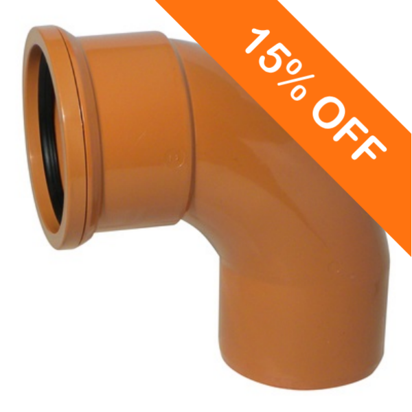 160mm Underground Drainage Single Socket 90 Degree Bend
