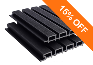 Triton Slatted Batten Cladding Plank 219mm x 3.6m Charcoal