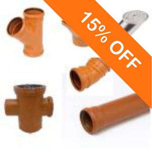 160mm Drainage Pipes, Bends, Branches & Gullies